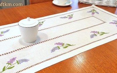 Hand-embroidered "Lavender" 