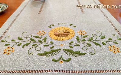 Hand-embroidered tablecloth " Jaskra makowska "