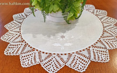 A beautiful napkin with a flower pattern