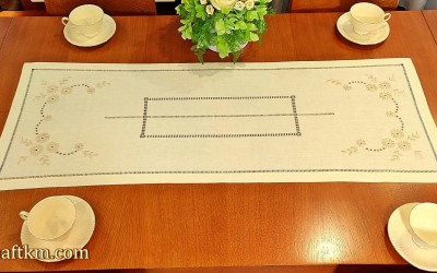 English embroidery runner
