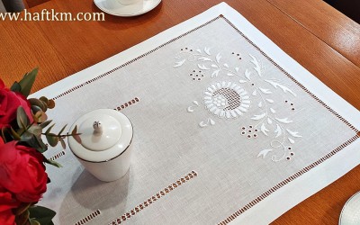 Hand-embroidered tablecloth "Makowska Dandelion"