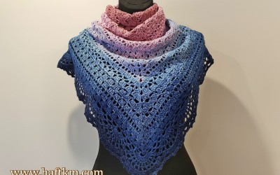 Handmade crochet ombre scarf.