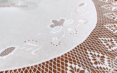 Exclusive linen tablecloth "Lotus flower"