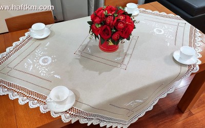 Exclusive hand-embroidered tablecloth "Glaucoma"
