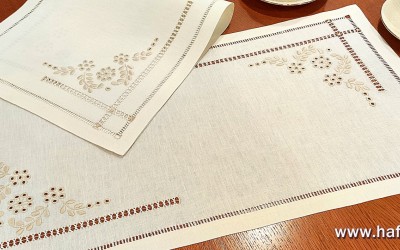 English embroidery table runner